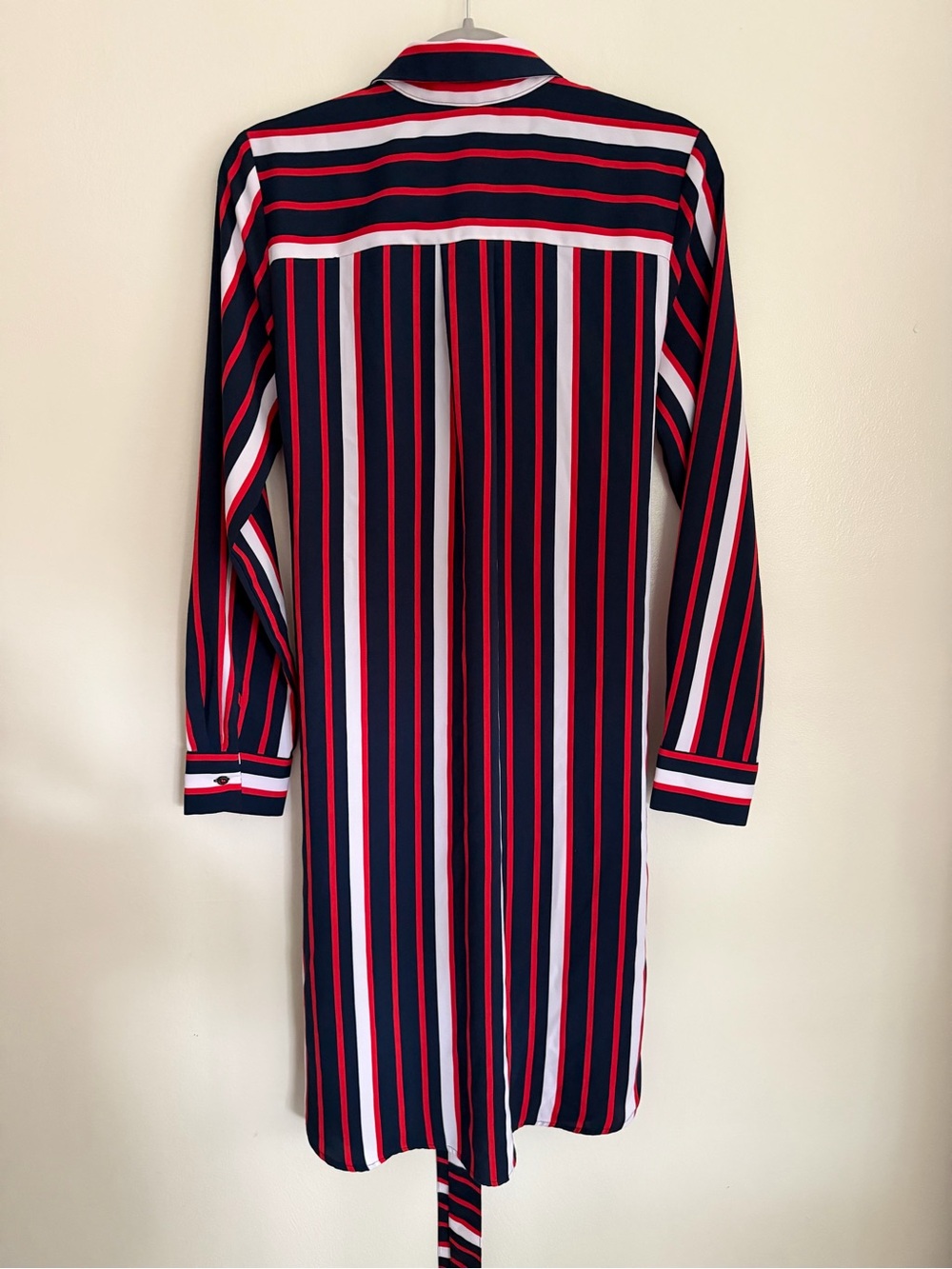 TOMMY HILFIGER Shirt Dress w/Tie Belt - Women’s Size Small/P - Red/White/Blue - Picture 13 of 15
